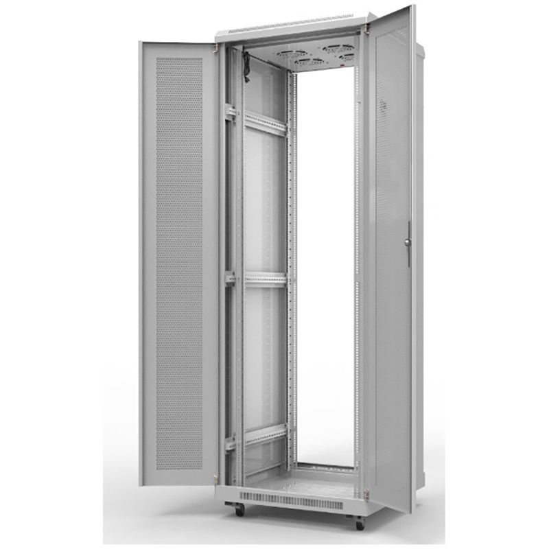 Шкаф напольный 19" серии Standart 42U 600х600мм, передняя и задняя распашные перфорированные двери, RAL7035 (состоит из 2 частей) REXANT - Фото 2