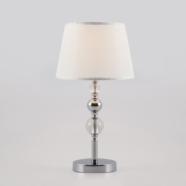 Настольная лампа с абажуром 01071/1 хром  Eurosvet