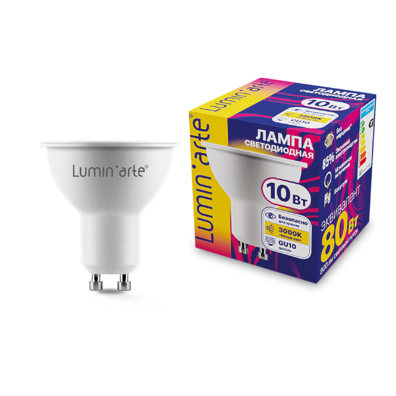 Светодиодная лампа Luminarte LSTD-PAR16-10W3KGU10 10Вт 3000K GU10 LSTD-PAR16-10W3KGU10