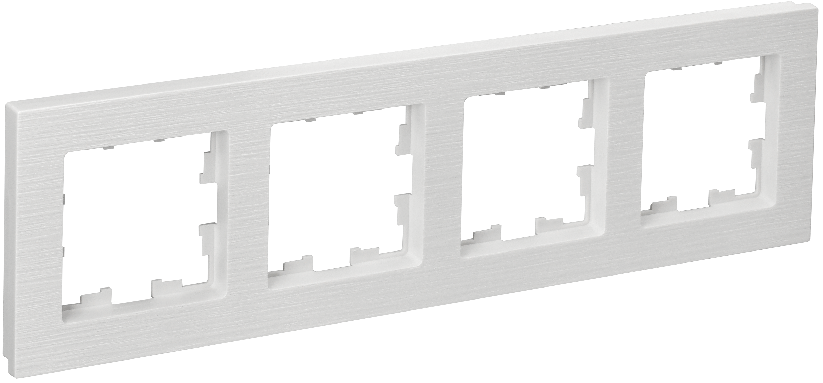 BRITE Рамка 4-местная РУ-4-Бр белый рифленый IEK