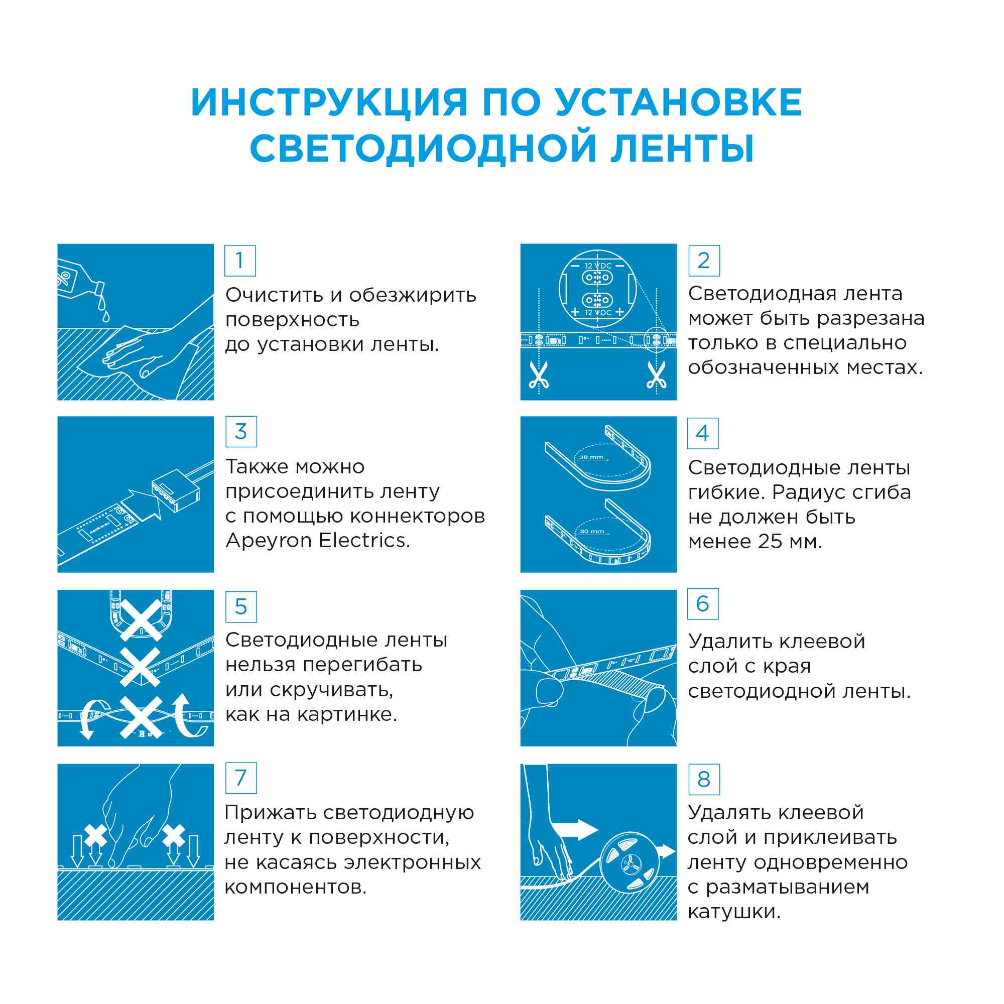 Лента светодиодная СТ smd2835 120д/м 12В 4000К IP20 5м Apeyron - Фото 11