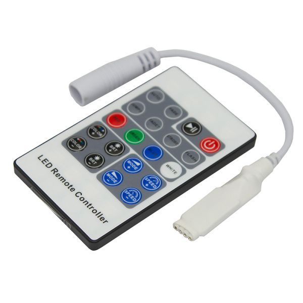 Мини-контроллер сетодиодный RGB, радио (RF), 20 кнопок 12-24В/6А LAMPER - Фото 3