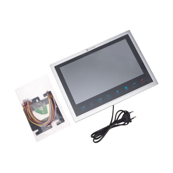 Цветной монитор видеодомофона 10,1" формата AHD(1080P), с сенсорным управлением, детектором движения, функцией фото- и видеозаписи (модель AC-439)