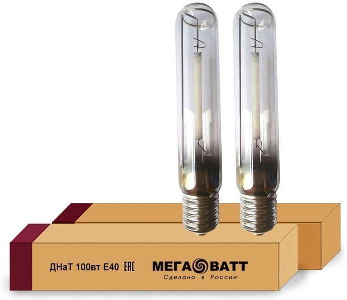 Лампа газоразрядная натриевая ДНаТ 100 E40 (25) МЕГАВАТТ 02928