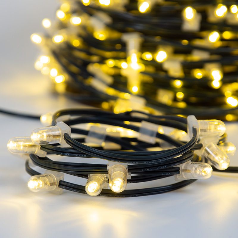 Гирлянда LED Clip Light 12V шаг 150 мм, цвет диодов ТЕПЛЫЙ БЕЛЫЙ, Flashing (Белый) для функционального освещения - Фото 2