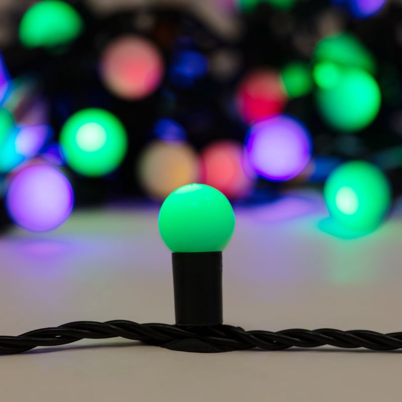 Гирлянда светодиодная Мультишарики Ø17,5мм 20м 200 LED RGB черный ПВХ IP65 быстрая смена цвета 230В нужен блок 303-500 NEON-NIGHT - Фото 3