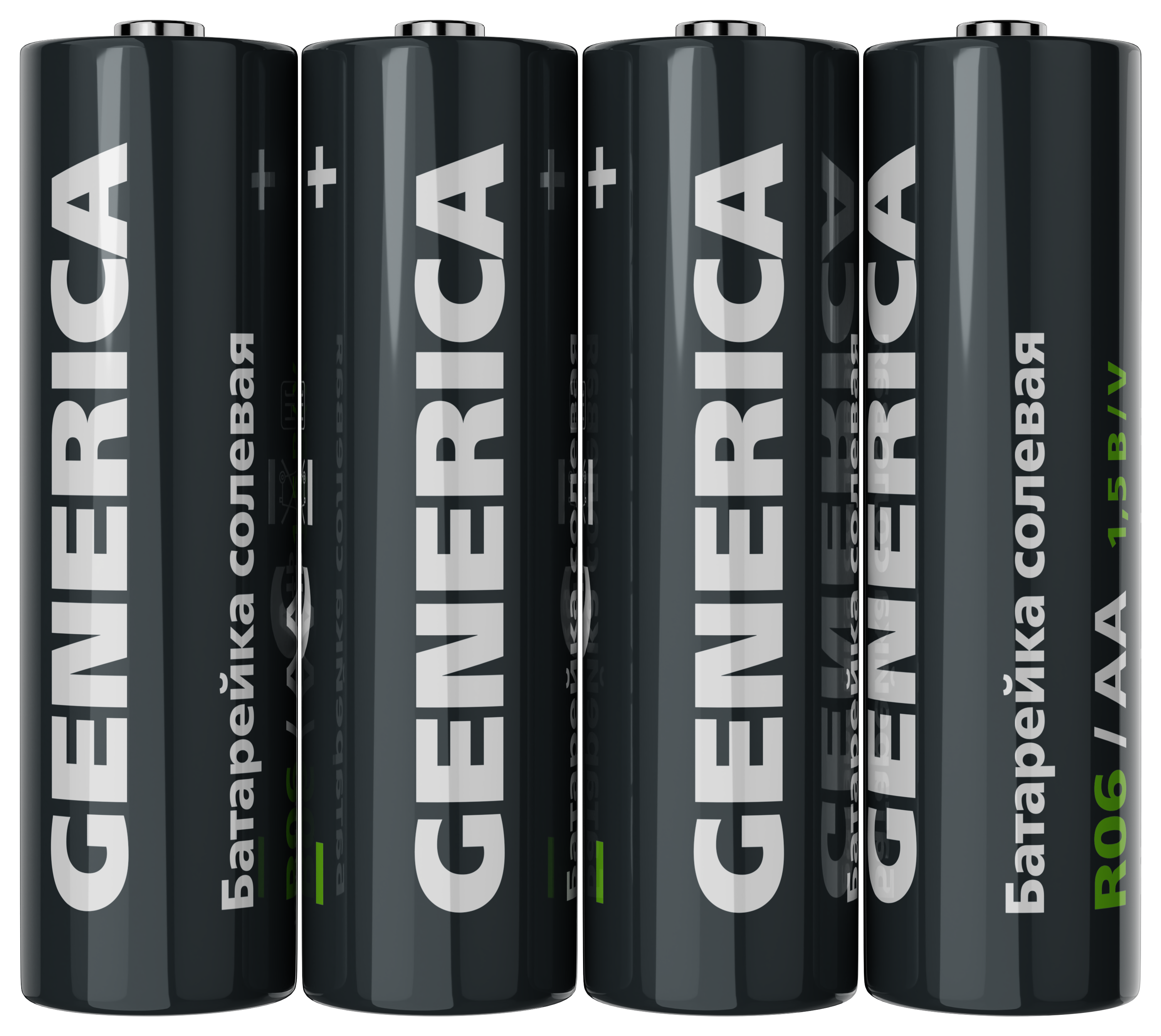 Батарейка солевая R06/AA (4шт/пленка) GENERICA - Фото 2