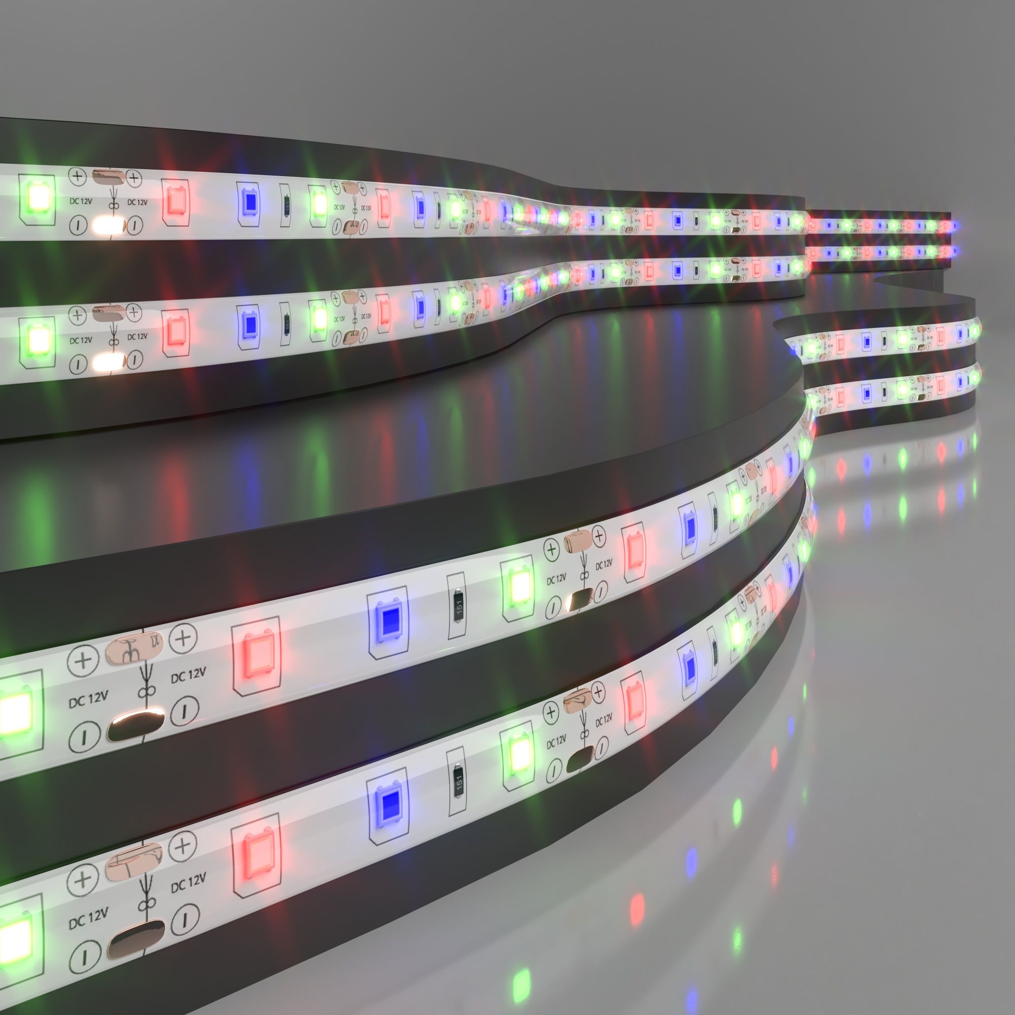 Лента светодиодная 12V 4,8W 60Led 2835 IP65 RGB, 5м Elektrostandard