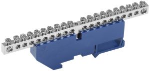 Шина N "ноль" на DIN-изоляторе с никелевым покрытием ШНИ-6х9-20-Д-С IEK YNN10-20-D-K07-N