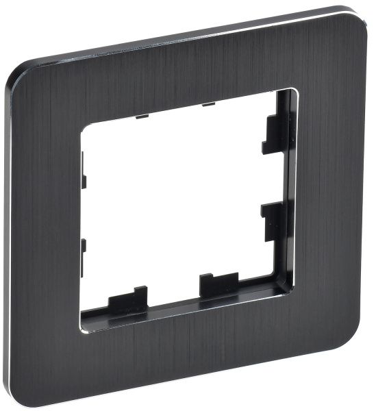 BRITE Рамка 1-местная РУ-1-1-Бр металл черный RE AL IEK BR-M12-M-21-K02