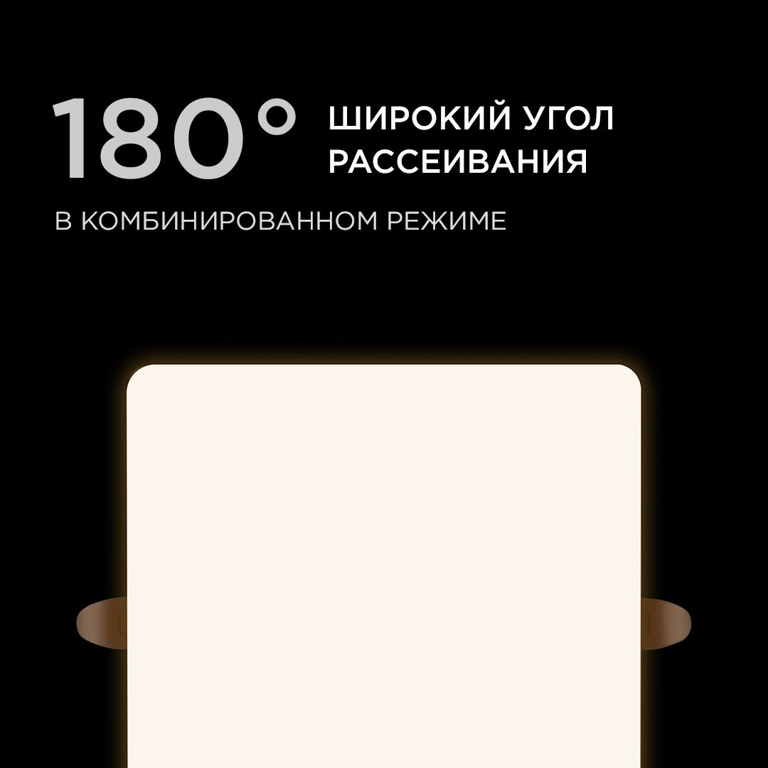 Панель светодиодная встраиваемая безрамочная FLP, 24Вт (18Вт+6Вт), 230В/50Гц, 2040лм, 4000К, IP20, 1 - Фото 6