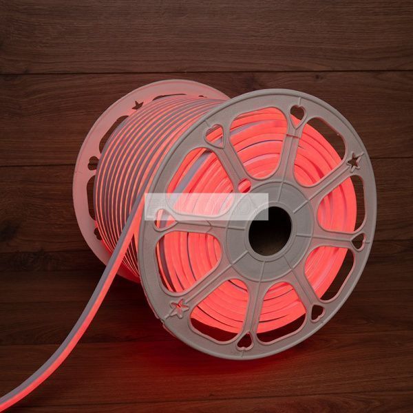 Гибкий неон LED SMD 8х16 мм, двухсторонний, красный, 120 LED/м, бухта 100 м