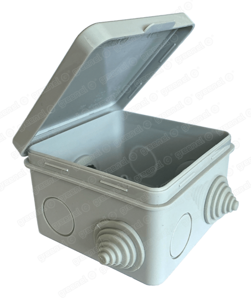 Коробка распаячная для о/п 80х80х50мм, IP54, 7 входов, (45шт) - КМ-209 для распределения проводки