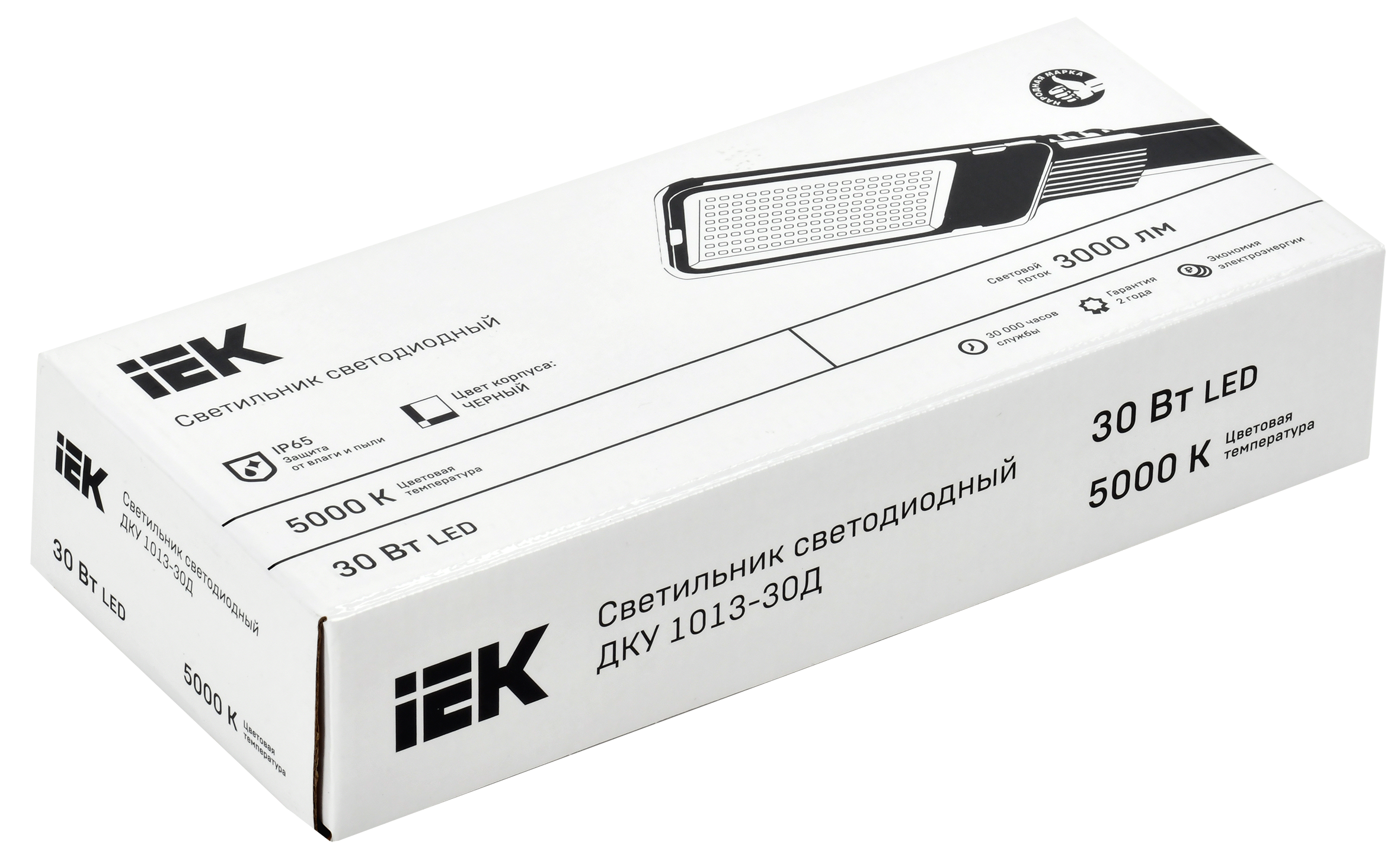 Светильник светодиодный ДКУ 1013-30Д 5000К IP65 IEK - Фото 2