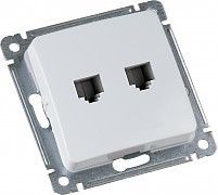 MASTER бел. Розетка комп. 2*RJ45 РСКК-440 РСКК-440
