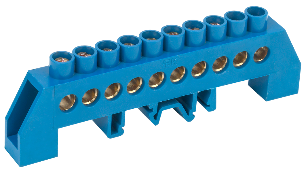 Шина N "ноль" в комбинированном DIN-изоляторе типа "Стойка" ШНИ-8х12-10-КС-С IEK