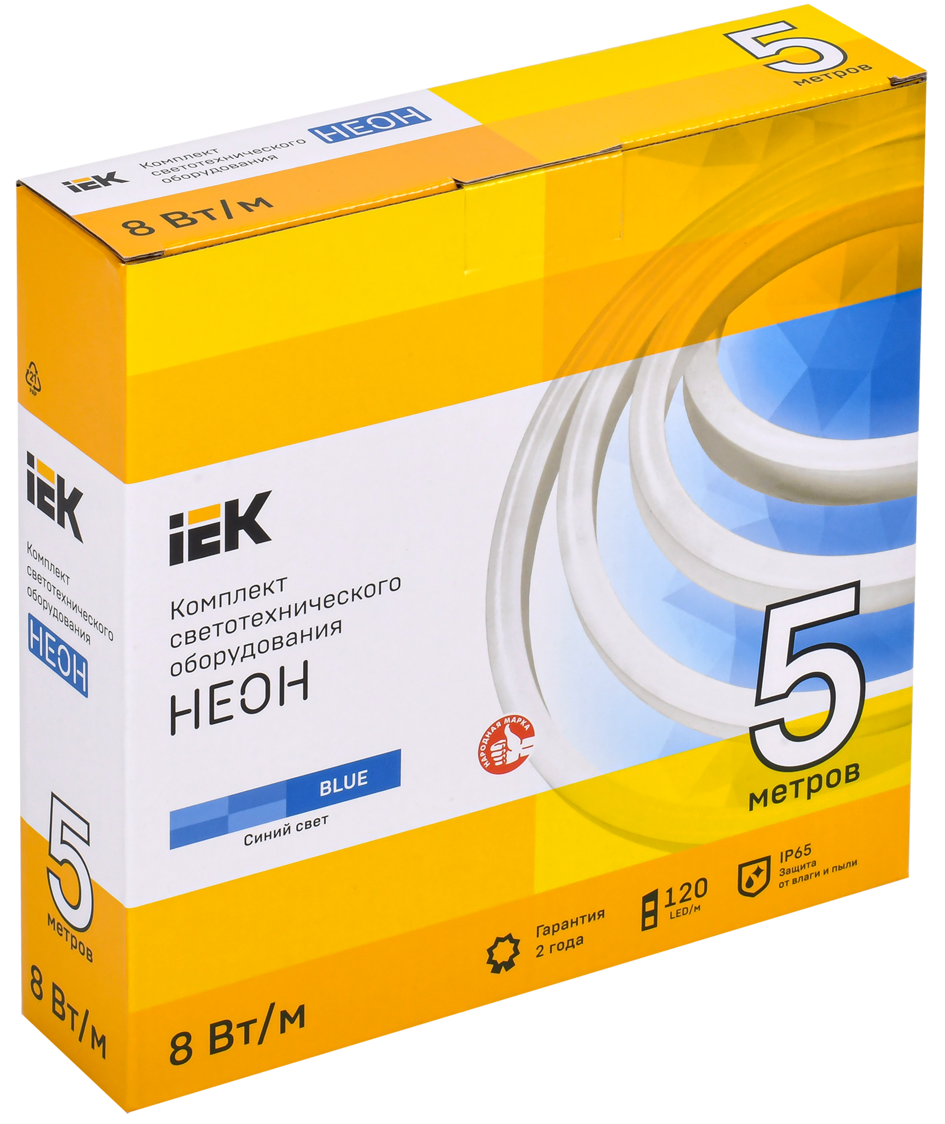 Комплект светодиодной подсветки "Неон" (лента LED 5м LSR5-2835B120-8-IP65-220В + драйвер) IEK