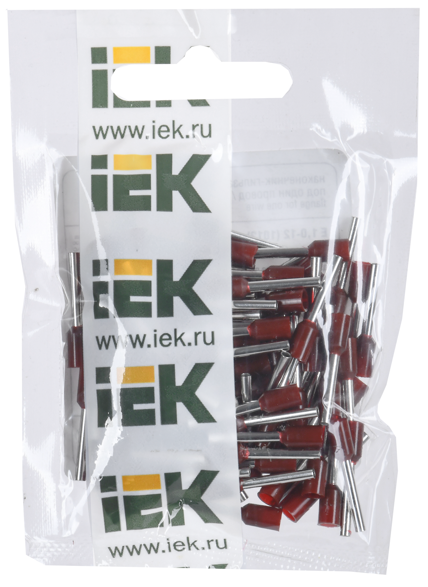 Наконечник НШВИ 1,0-12 темно-красный (100шт/упак) IEK - Фото 2