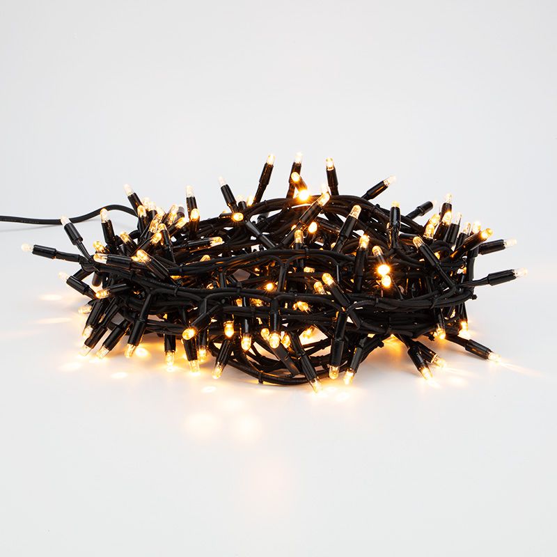 Гирлянда светодиодная Кластер 10м 200 LED ТЕПЛЫЙ БЕЛЫЙ черный каучук IP67 постоянное свечение 230В нужен блок 315-000 NEON-NIGHT - Фото 2
