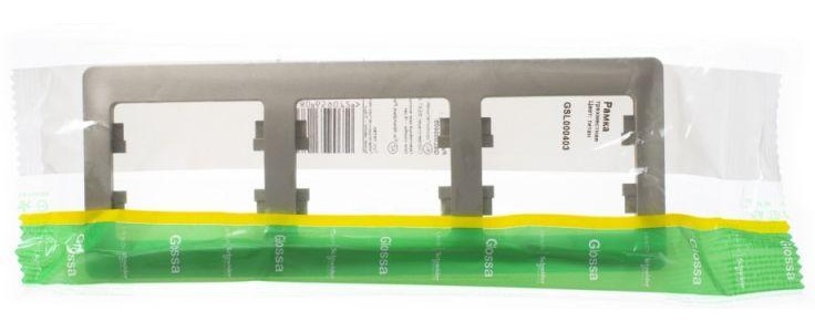 Рамка 3-м Glossa горизонт. титан SE GSL000403 - Фото 2