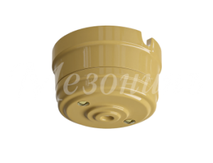 Корпус розетки потолочной пластиковый, D70x40, цвет - песочное золото, серия УСАДЬБА, ТМ МЕЗОНИНЪ GE30811-32