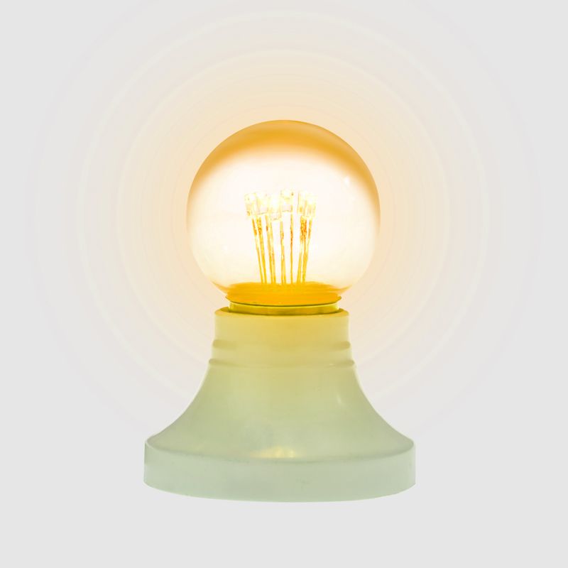 Ретро-лампа светодиодная, диаметр 45мм, E27, 6 LED, 2Вт, ЖЕЛТЫЙ, прозрачная колба, 230В NEON-NIGHT - Фото 3