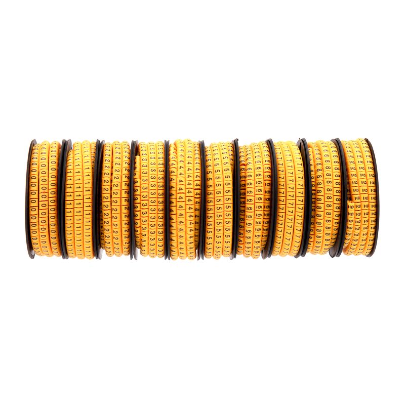 Маркеры на кабель, ø3,6-7,4 мм, цифры 0-9, комплект 10 роликов (EC-2) REXANT - Фото 3