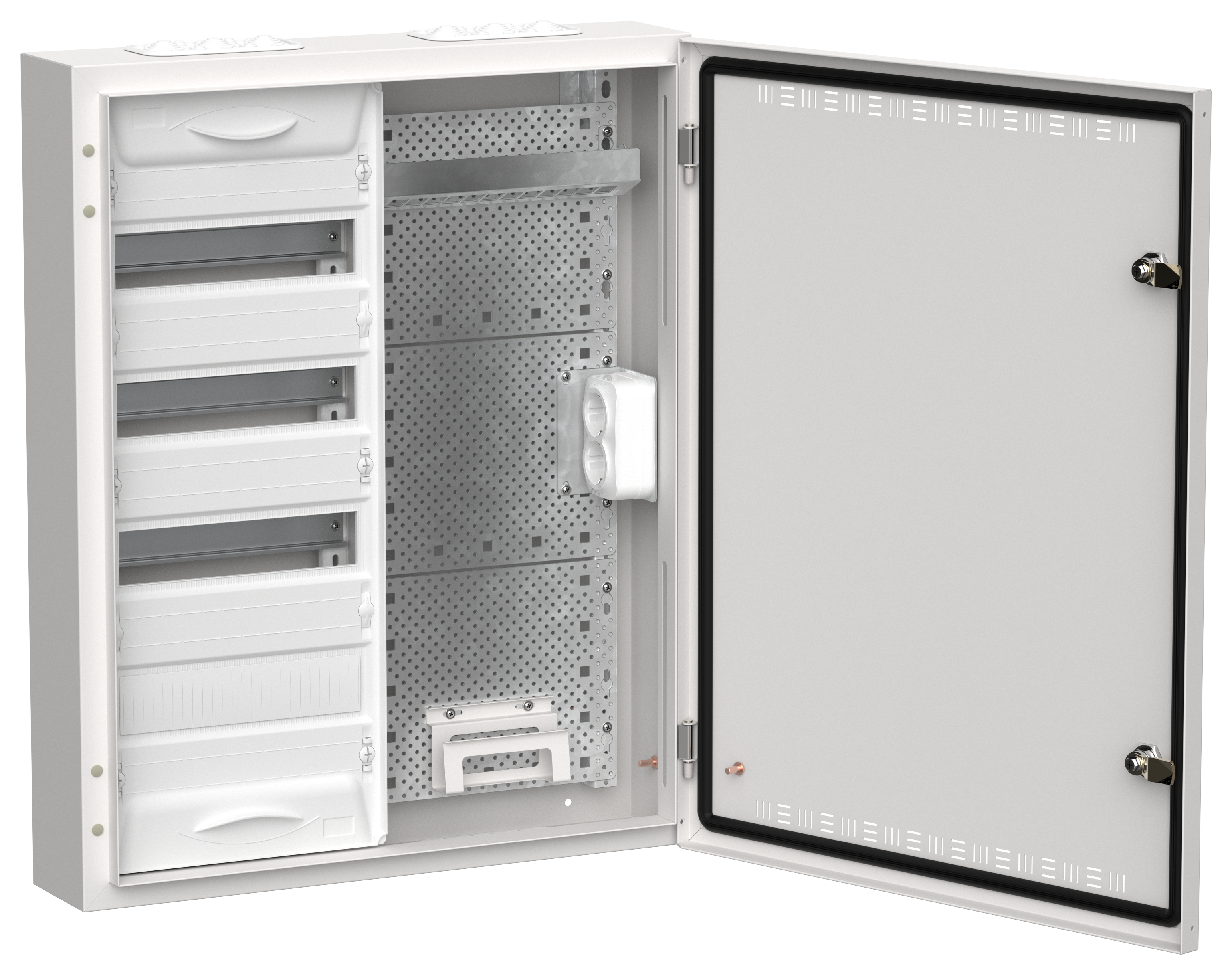 TITAN 5 Корпус комбинированный ЩРн-48 (2х48) 710х570х140мм IP30 белый IEK TI5-51-N-2X048-30