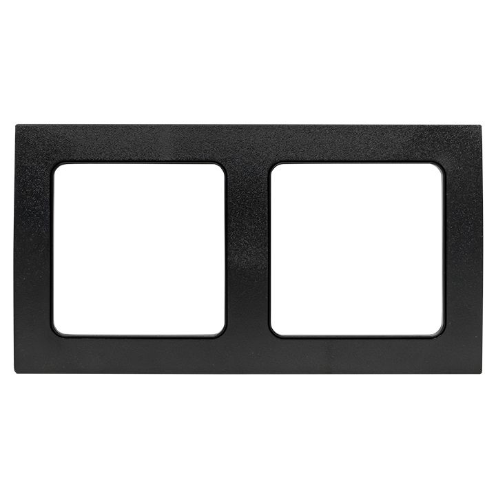 Стокгольм Рамка 2-местная черная EKF EXM-G-303-30