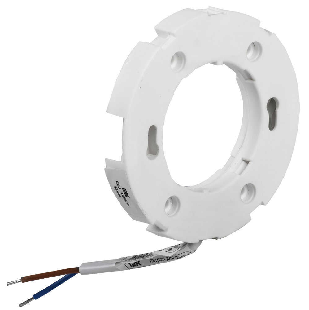 Патрон потолочный Ппл53-04-К52 GX53 пластик белый IEK EPP42-04-01-K01