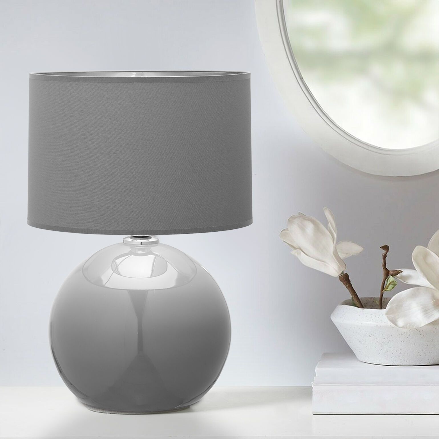 Настольная лампа с абажуром 5087 Palla серый Eurosvet - Фото 2