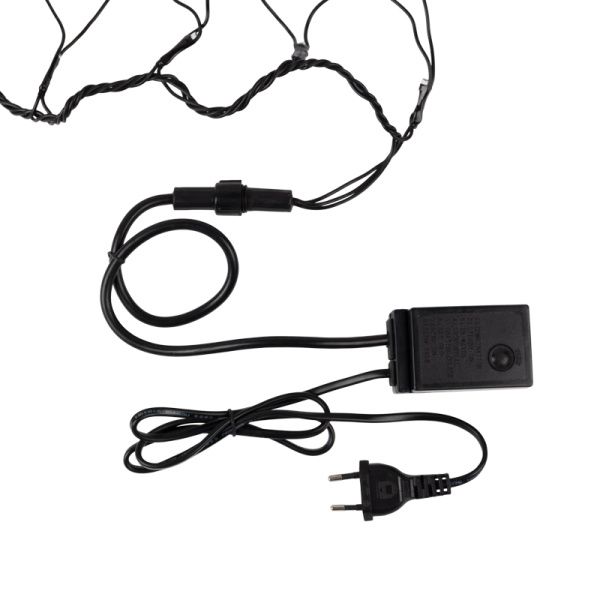 Гирлянда Сеть 1х1,5м, черный ПВХ, 160 LED Белый (шнур питания в комплекте) - Фото 7