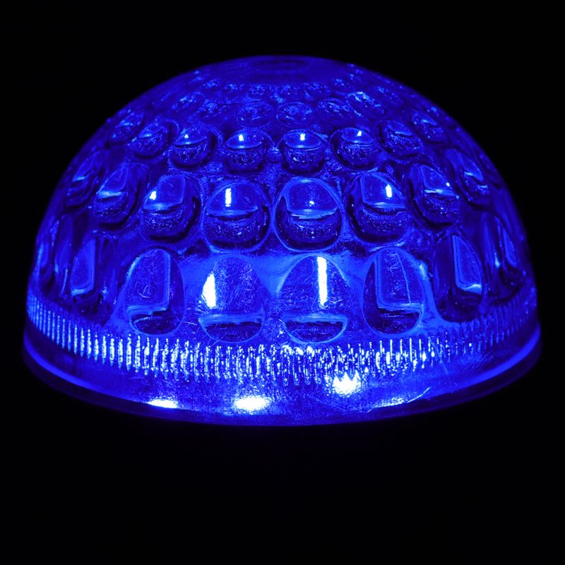 Лампа шар Е27 10 LED Ø50мм синяя 24В (постоянное напряжение) - Фото 5