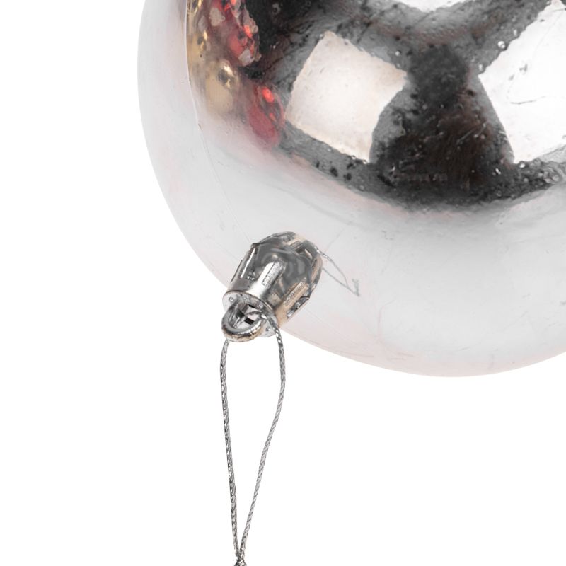 Елочная фигура Шар Ø 10 см, цвет серебряный глянцевый - Фото 2