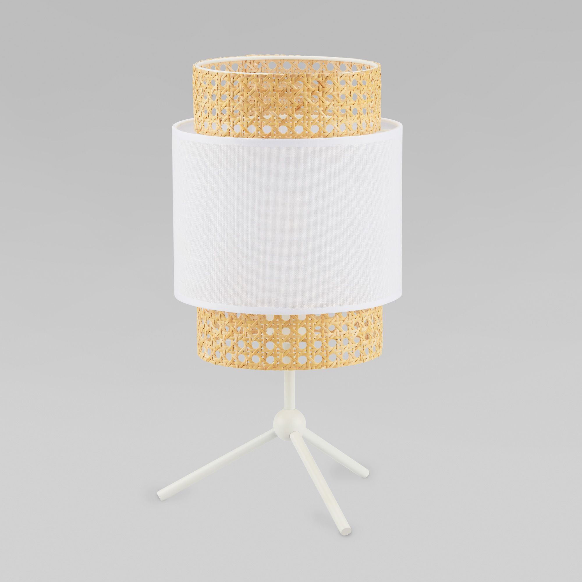 Настольная лампа с абажуром 6565 Boho White белый Eurosvet
