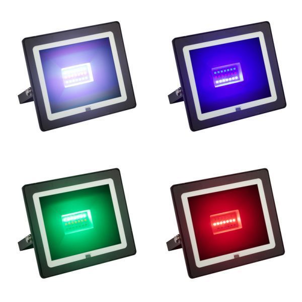 Прожектор цветного свечения мультиколор (RGB) 20Вт с пультом ДУ - Фото 3