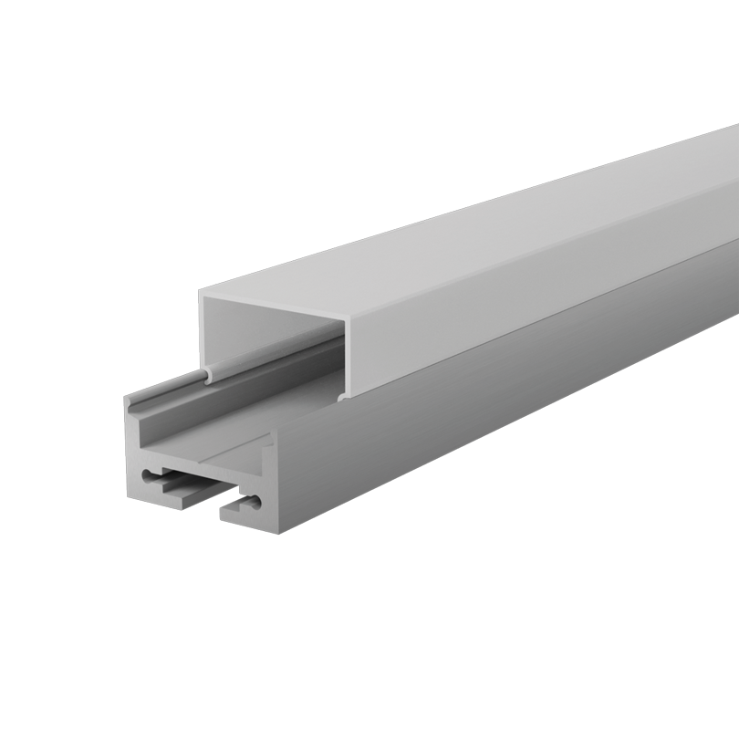 Профиль алюминиевый накладной/подвесной WOLTA WAP-S/H-20/20/2000-A серый 20х20х2000мм WAP-S/H-20/20/2000-A