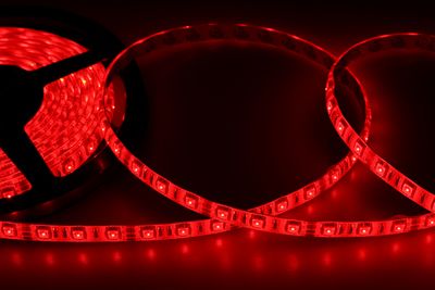 Лента светодиодная 12В, SMD5050, 14,4Вт/м, 60 LED/м, красный,10мм, 5м, IP65 LAMPER