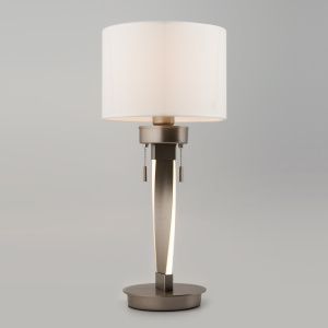 Настольная лампа с LED подсветкой 993 белый / никель  Eurosvet