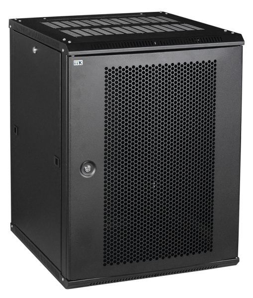 ITK Шкаф LINEA W 12U 600х450мм дверь перфорированная чёрный
