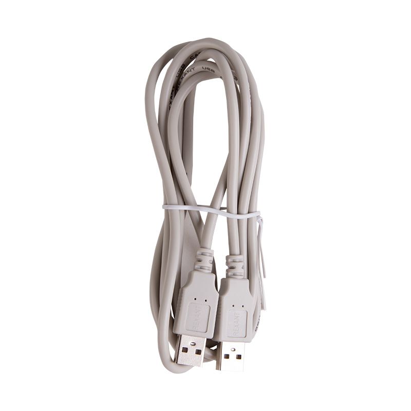 Кабель шт. USB-A – шт. USB-A, 2,4А, 1,8м, ПВХ, серый REXANT - Фото 2