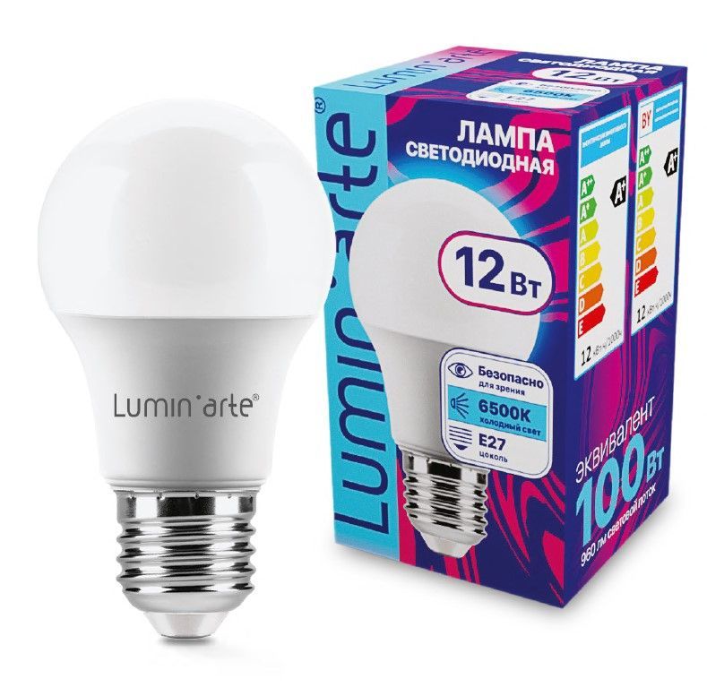 Светодиодная лампа Luminarte LSTD-A60-12W6KE27 12Вт 6500K E27 LSTD-A60-12W6KE27