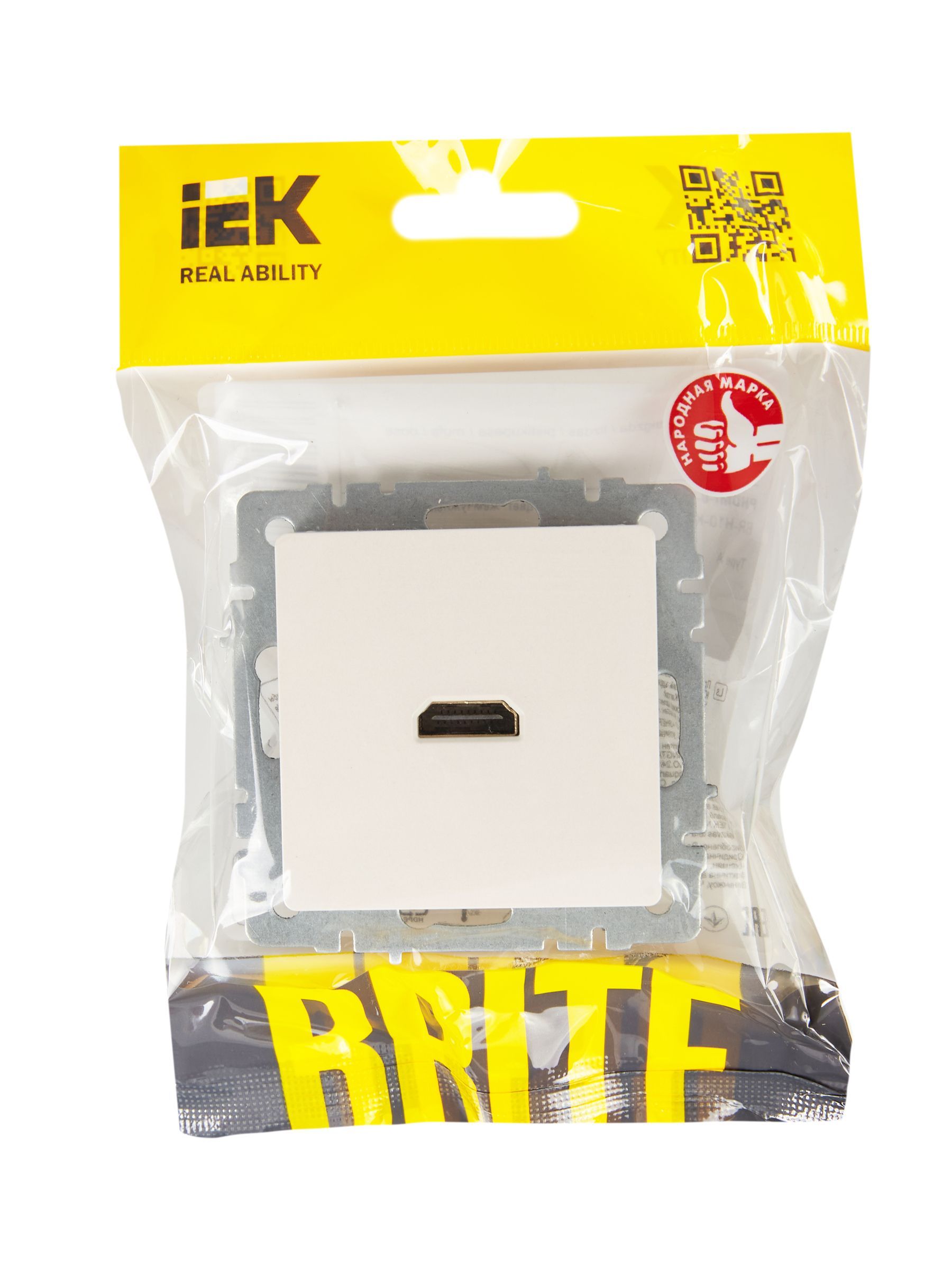 BRITE Розетка HDMI РHDMI-0-БрЖ жемчуг IEK - Фото 5