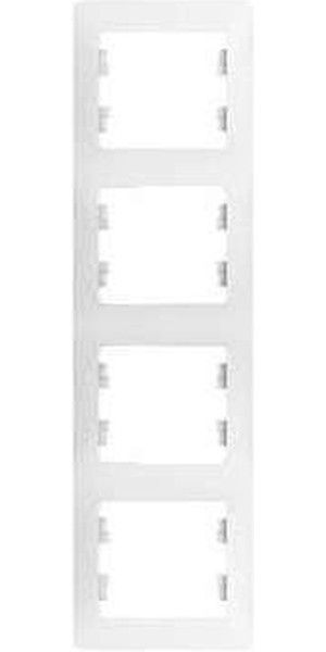 Рамка 4-м Glossa вертикал. бел. SE GSL000108