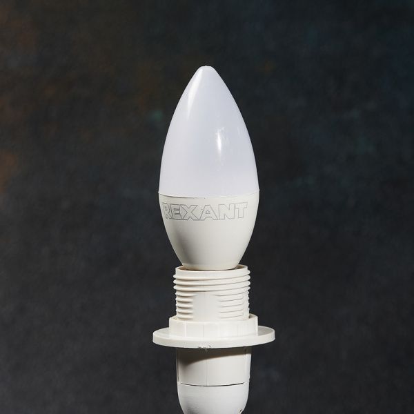 Лампа светодиодная Свеча (CN) 7,5Вт E14 713Лм 2700K теплый свет REXANT - Фото 4