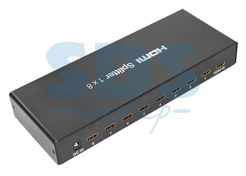 Делитель гнездо HDMI на 8 гнезд HDMI, металл REXANT 17-6903