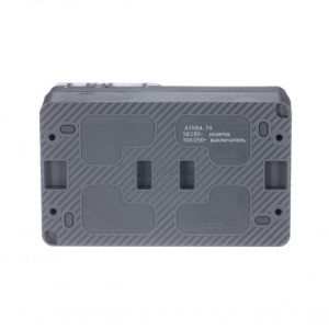 Блок ОП AtlasDesign Profi54 (розетка 16А 250В с заземл. защ. шторки + 2-кл. выкл. 10А) IP54 антрацит SE ATN544074 1616142
