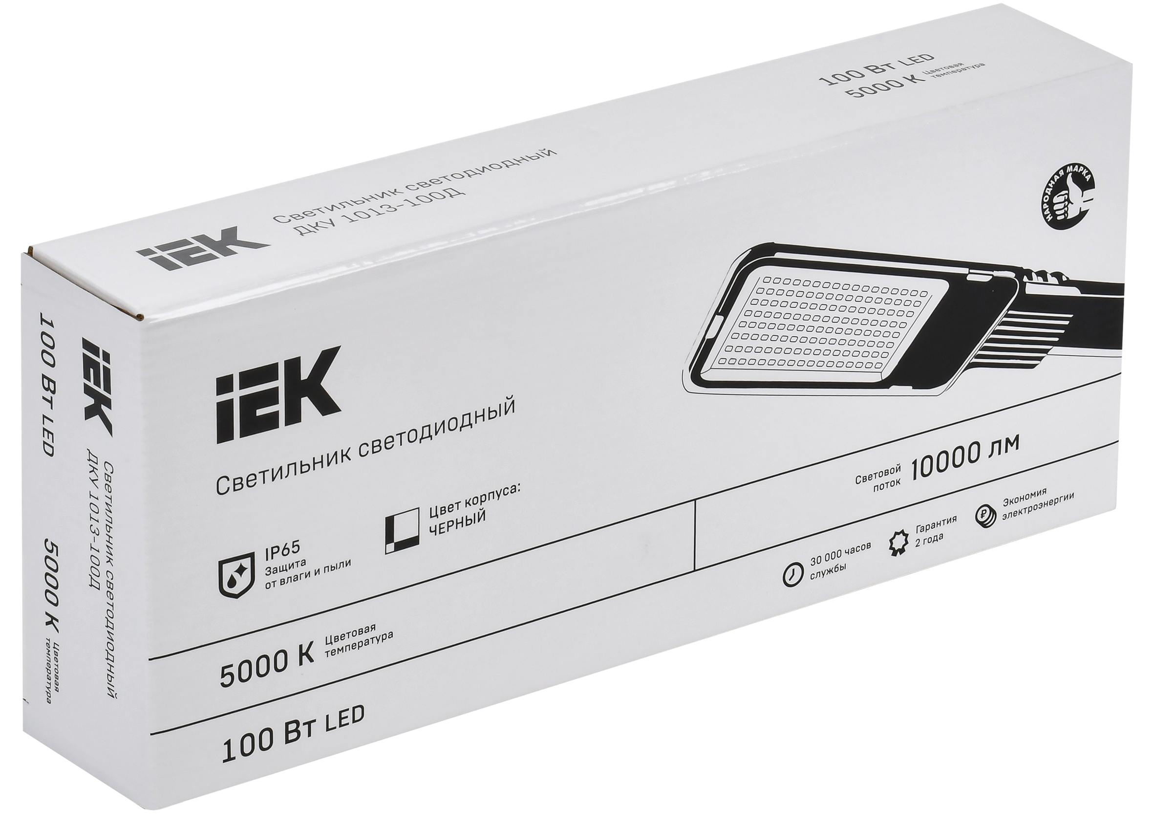Светильник светодиодный консольный ДКУ 1013-100Д 5000К IP65 IEK - Фото 2