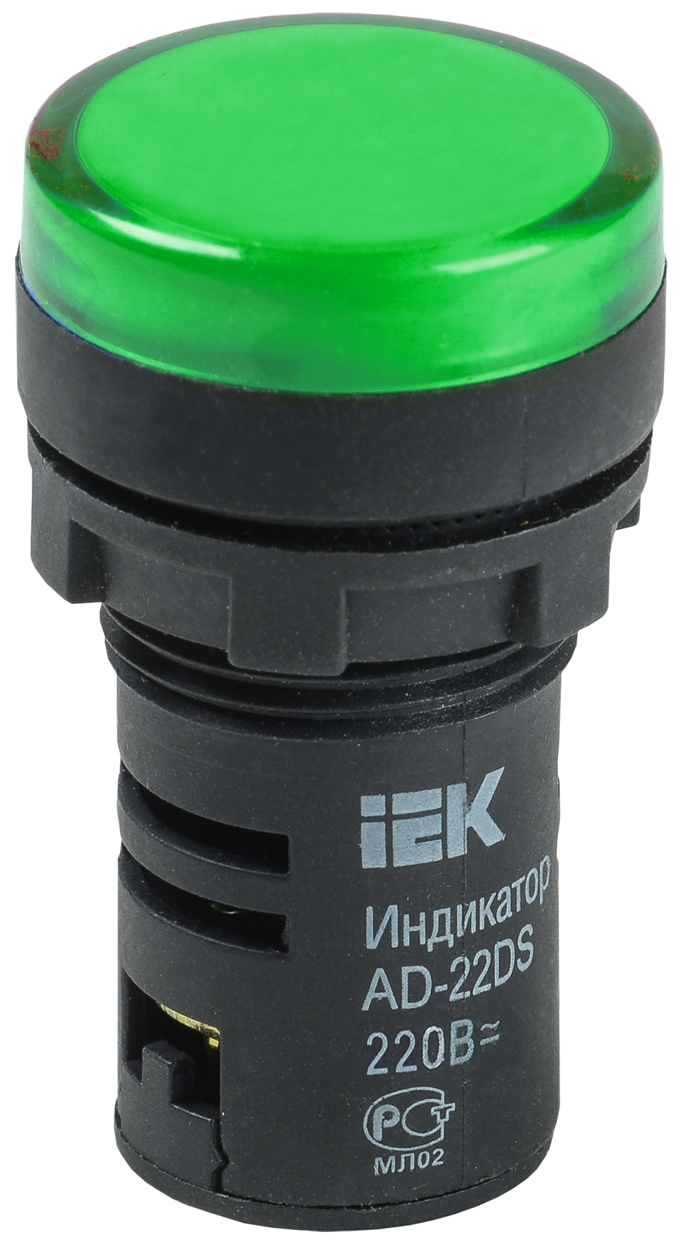Лампа AD22DS(LED)матрица d=22мм зеленый 12В AC/DC IEK