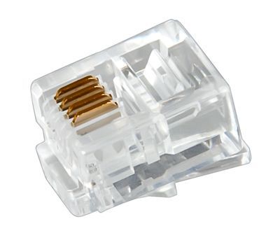 Разъем телефонный UTP, RJ-14 (6P4C), CAT 3 REXANT 05-1012